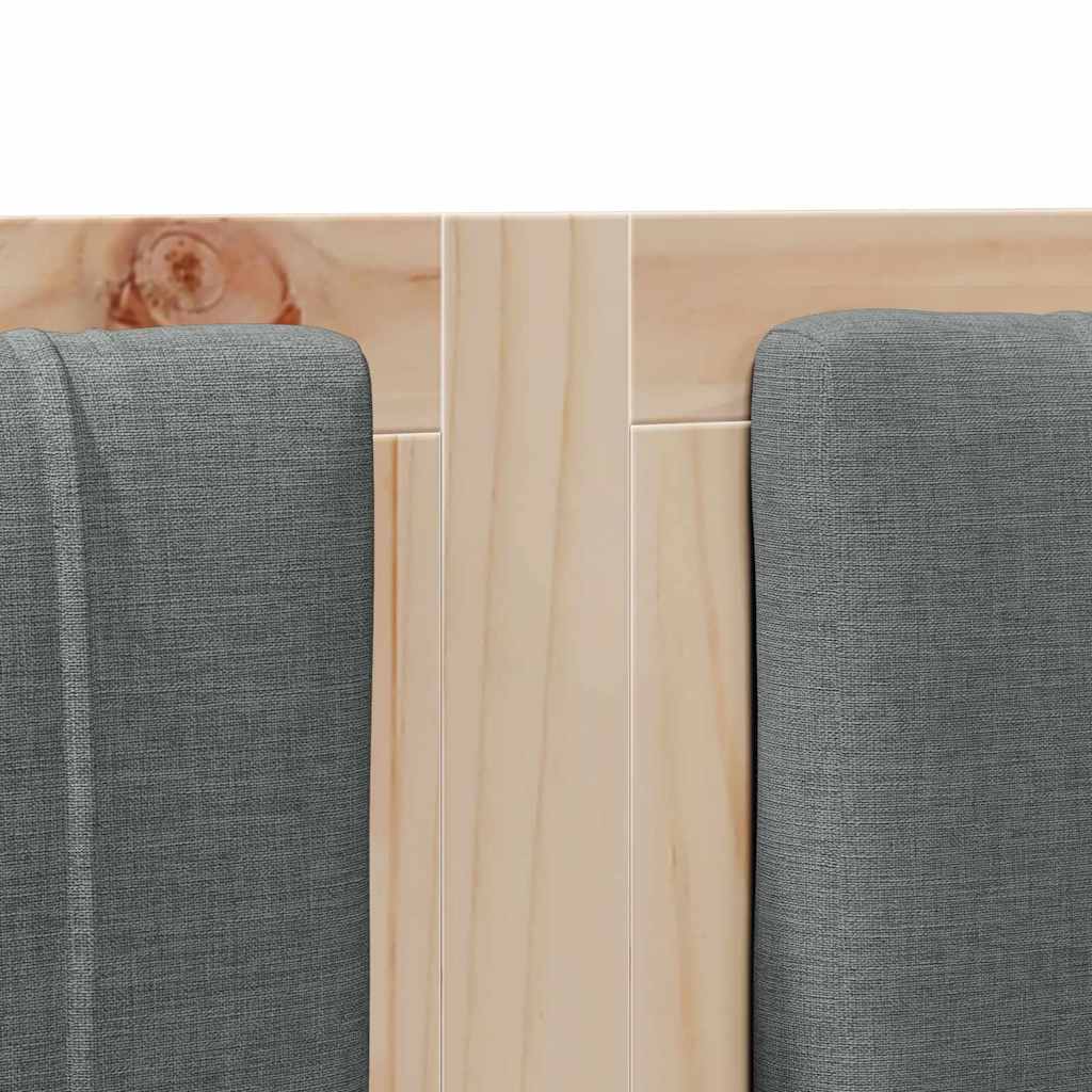 vidaXL Ταπετσαρισμένο κεφαλάρι Καφέ 160 cm Στερεά ξυλεία πεύκου