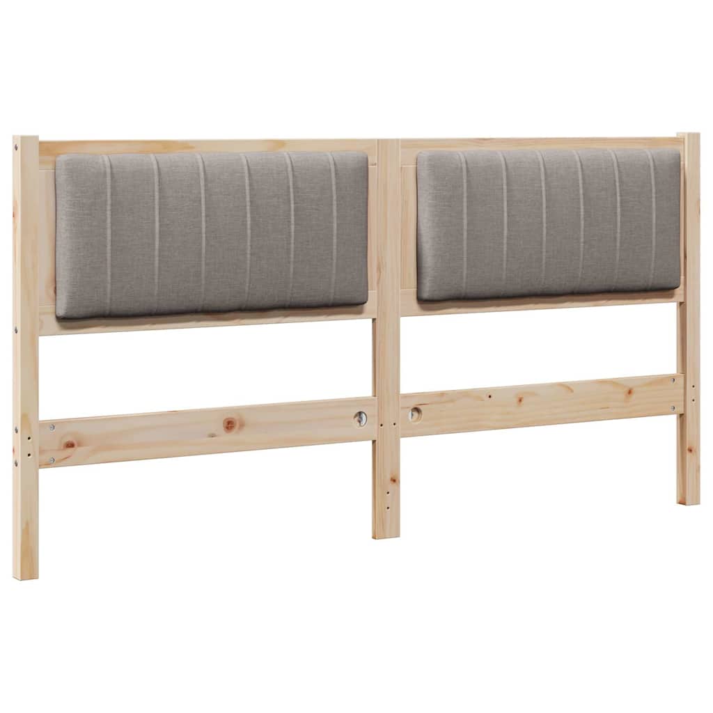 vidaXL Ταπετσαρισμένο κεφαλάρι Καφέ 160 cm Στερεά ξυλεία πεύκου