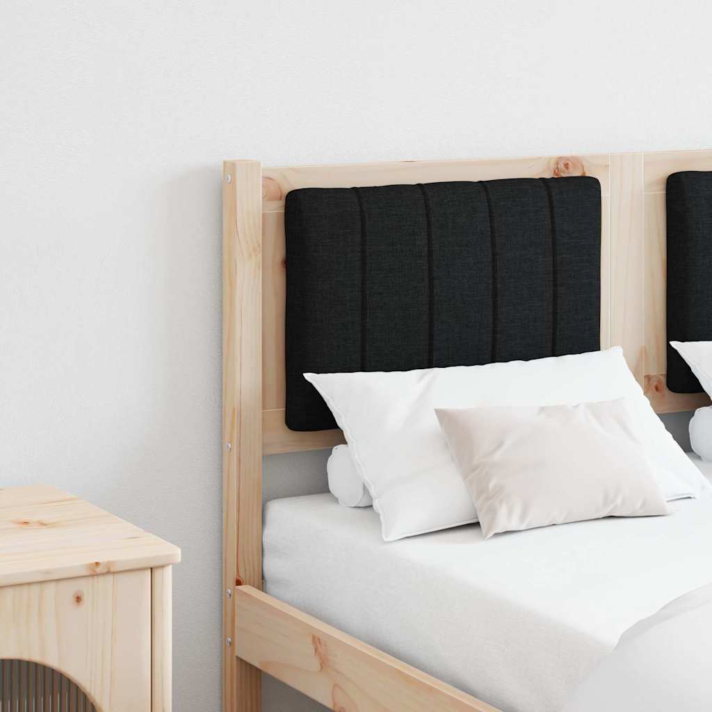 vidaXL Ταπετσαρισμένο κεφαλάρι Καφέ 120 cm Στερεά ξυλεία πεύκου