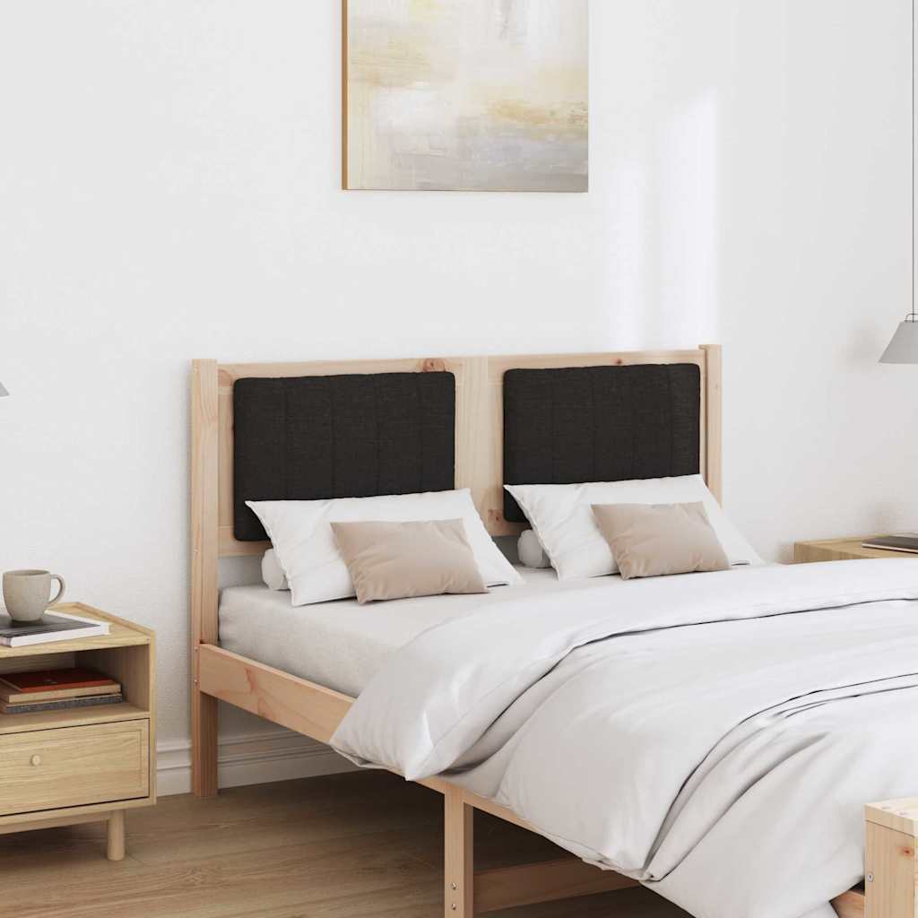 vidaXL Ταπετσαρισμένο κεφαλάρι Καφέ 120 cm Στερεά ξυλεία πεύκου