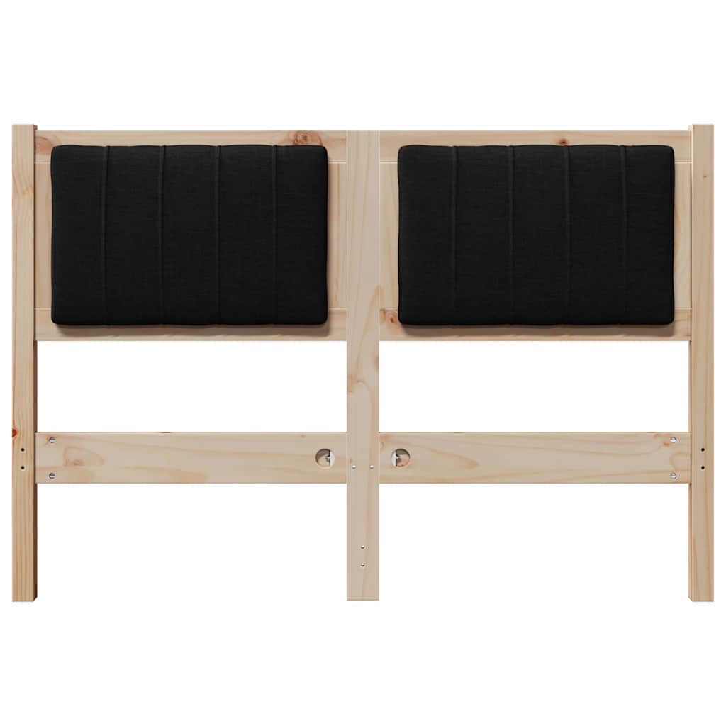 vidaXL Ταπετσαρισμένο κεφαλάρι Καφέ 120 cm Στερεά ξυλεία πεύκου