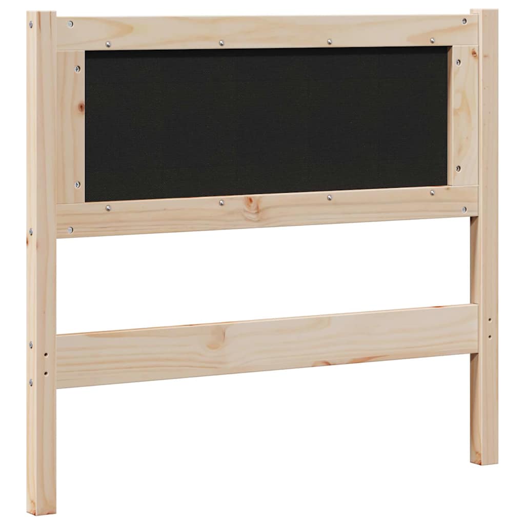 vidaXL Ταπετσαρισμένο κεφαλάρι Καφέ 100 cm Στερεά ξυλεία πεύκου