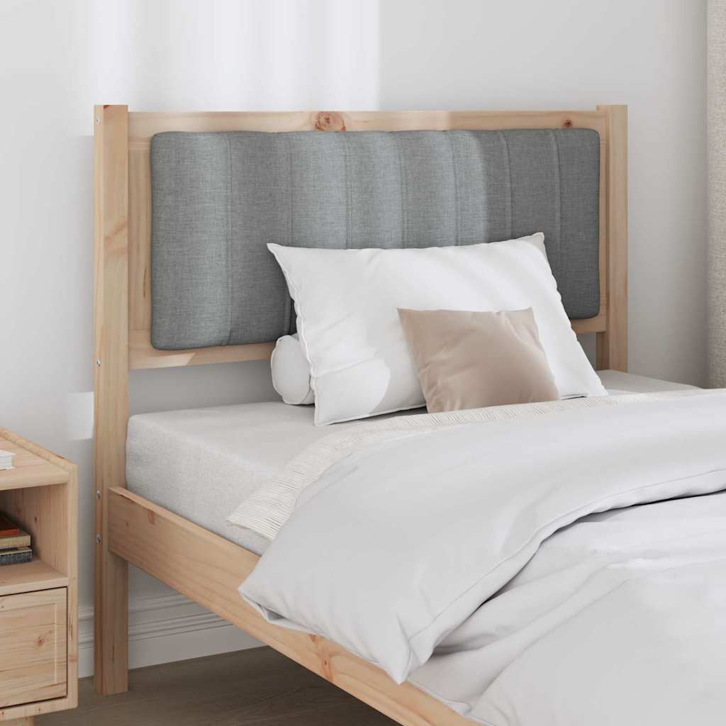 vidaXL Ταπετσαρισμένο κεφαλάρι Καφέ 90 cm Στερεά ξυλεία πεύκου