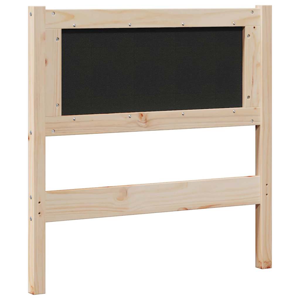 vidaXL Ταπετσαρισμένο κεφαλάρι Καφέ 80 cm Στερεά ξυλεία πεύκου