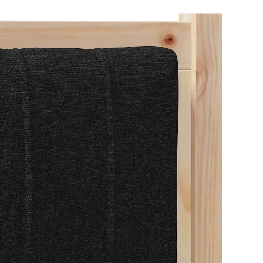 vidaXL Ταπετσαρισμένο κεφαλάρι Καφέ 80 cm Στερεά ξυλεία πεύκου