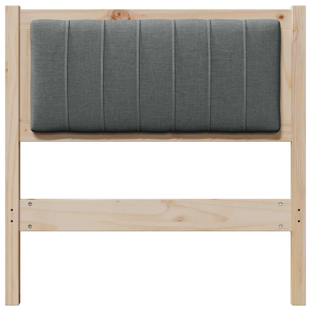 vidaXL Ταπετσαρισμένο κεφαλάρι Καφέ 75 cm Στερεά ξυλεία πεύκου