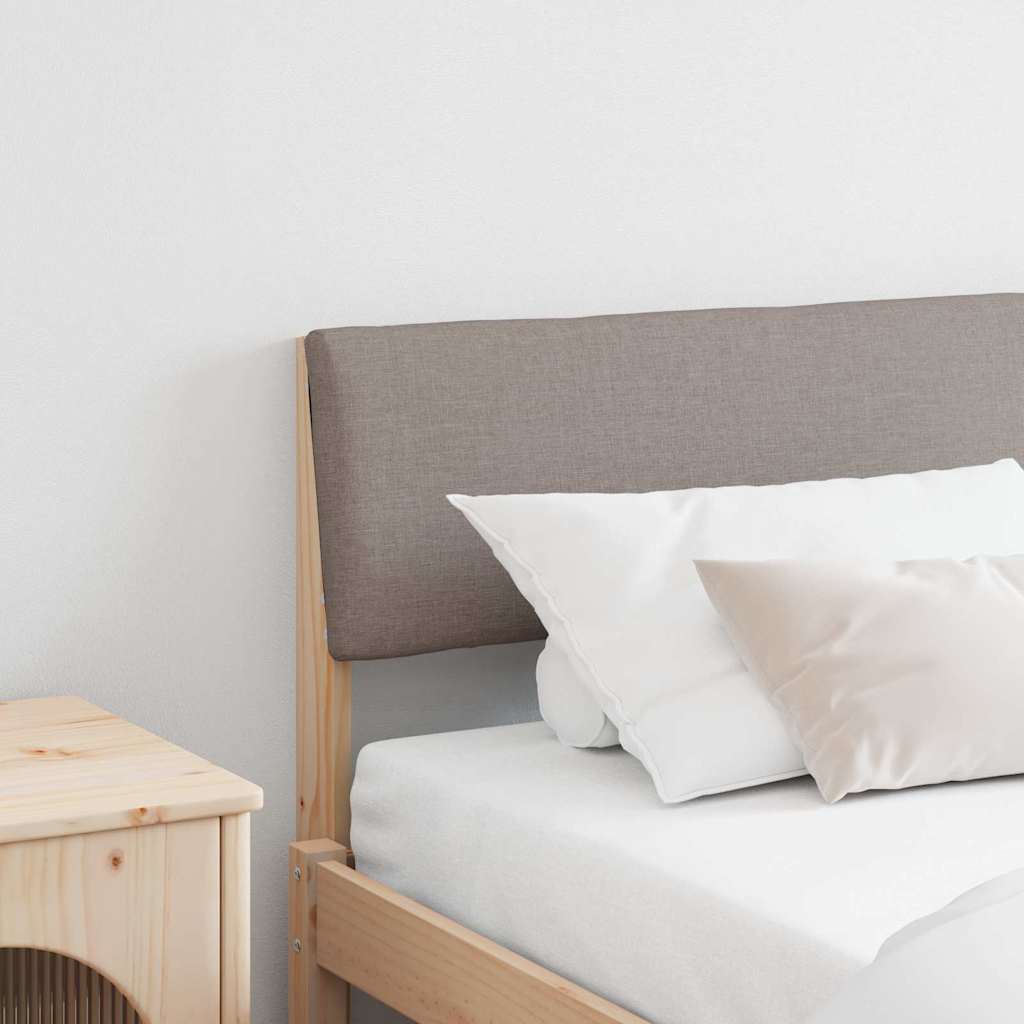 vidaXL Ταπετσαρισμένο κεφαλάρι Taupe 200 cm Στερεά ξυλεία πεύκου