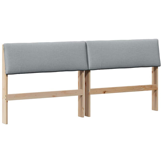 vidaXL Ταπετσαρισμένο κεφαλάρι Ανοιχτό γκρι 180 cm