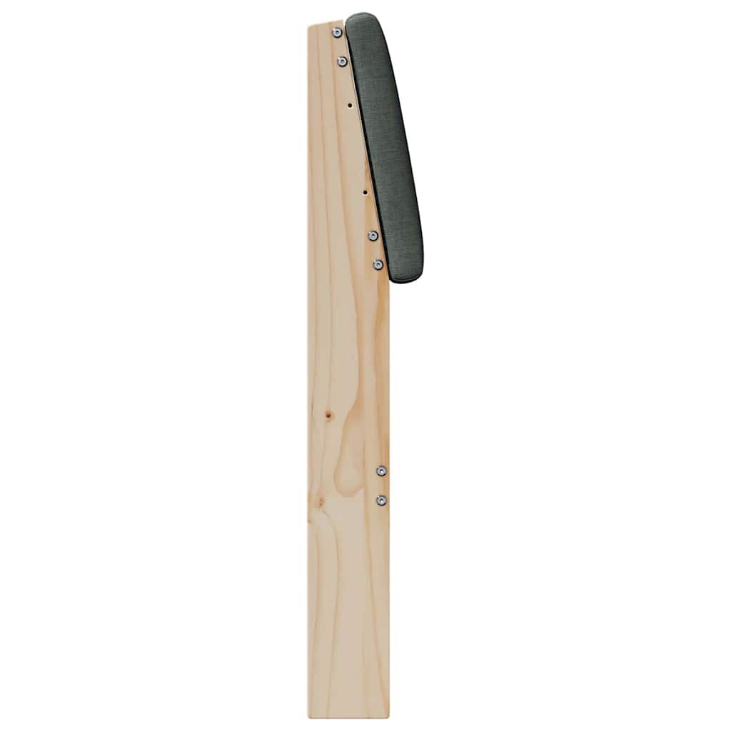vidaXL Ταπετσαρισμένο κεφαλάρι Σκούρο Γκρι 180 cm Στερεά ξυλεία πεύκου