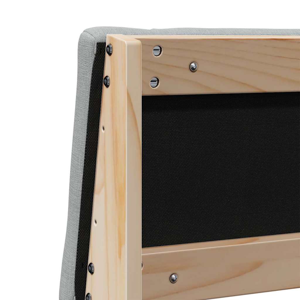 vidaXL Ταπετσαρισμένο κεφαλάρι Ανοιχτό γκρι 160 cm