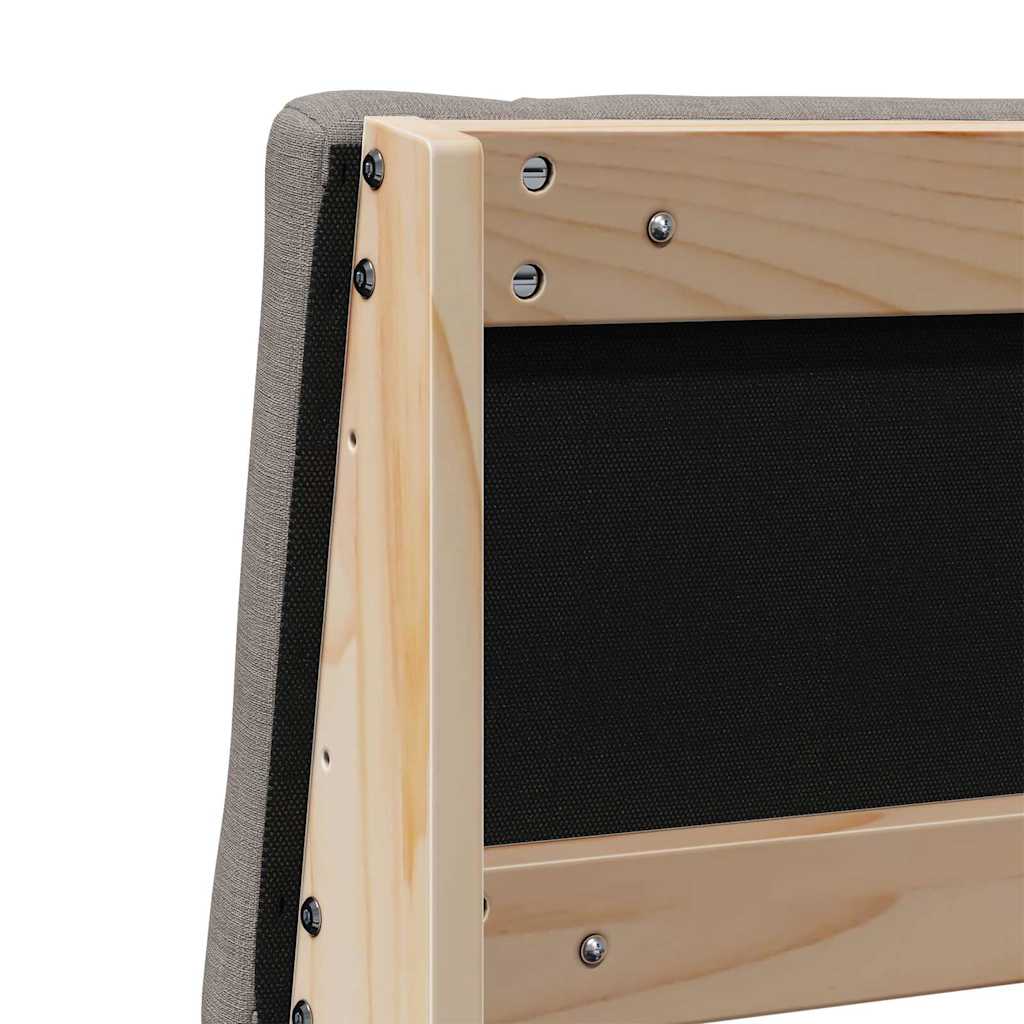 vidaXL Ταπετσαρισμένο κεφαλάρι Taupe 150 cm Στερεά ξυλεία πεύκου