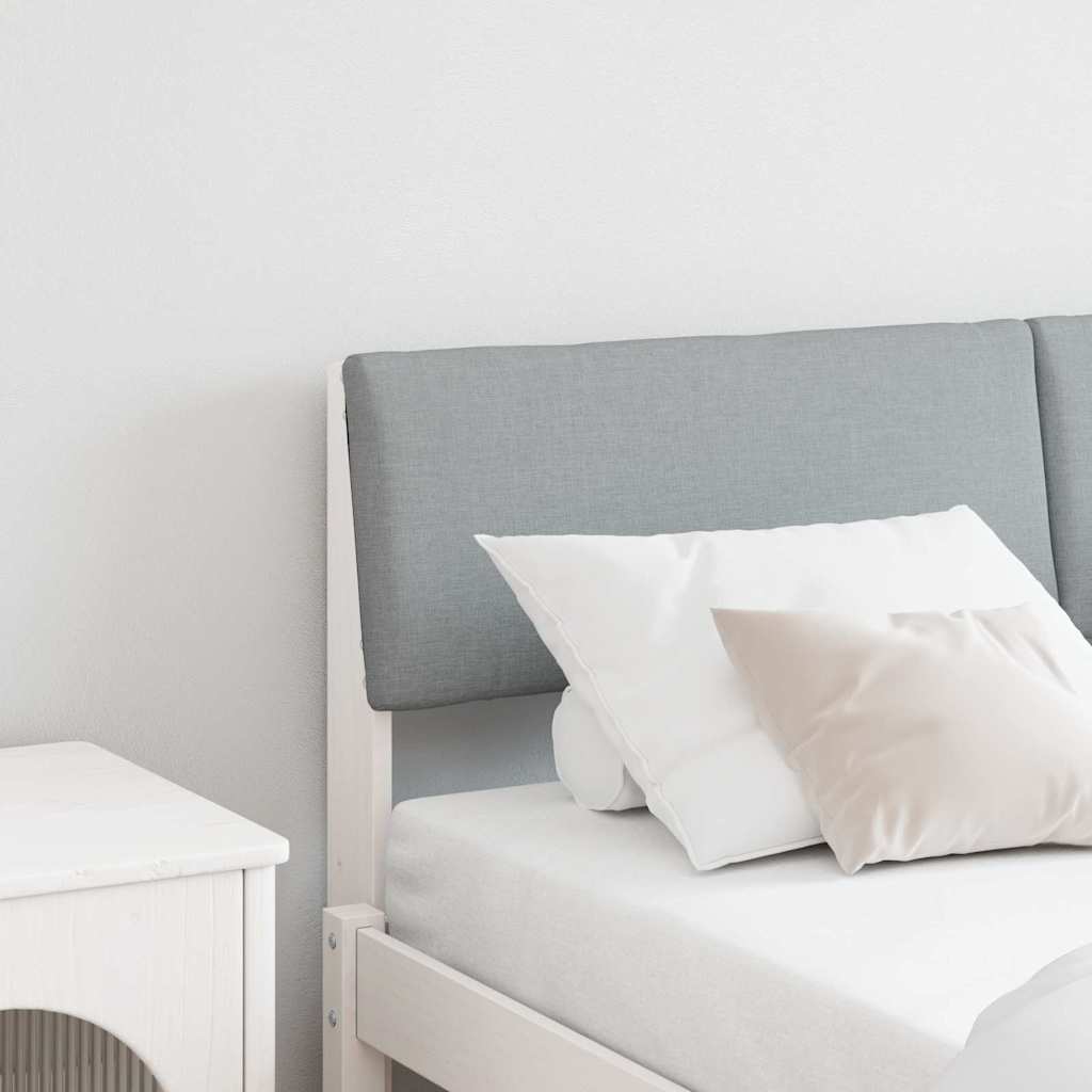 vidaXL Ταπετσαρισμένο κεφαλάρι Ανοιχτό γκρι 150 cm