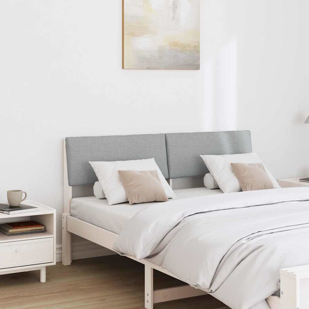 vidaXL Ταπετσαρισμένο κεφαλάρι Ανοιχτό γκρι 150 cm