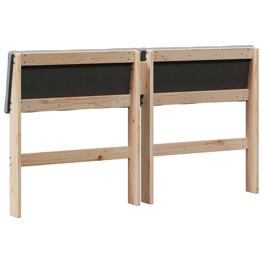 vidaXL Ταπετσαρισμένο κεφαλάρι Ανοιχτό γκρι 140 cm