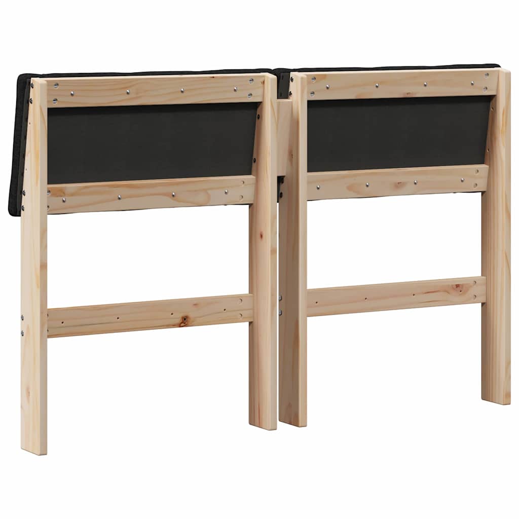 vidaXL Ταπετσαρισμένο κεφαλάρι Taupe 120 cm Στερεά ξυλεία πεύκου