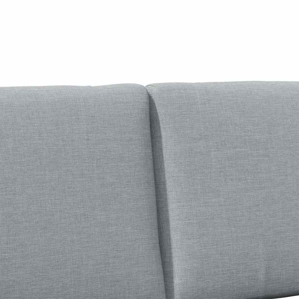 vidaXL Ταπετσαρισμένο κεφαλάρι Ανοιχτό γκρι 120 cm