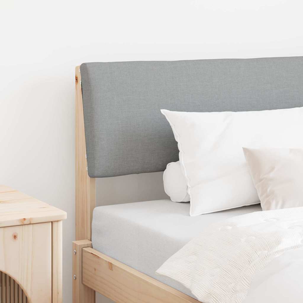 vidaXL Ταπετσαρισμένο κεφαλάρι Ανοιχτό γκρι 100 cm