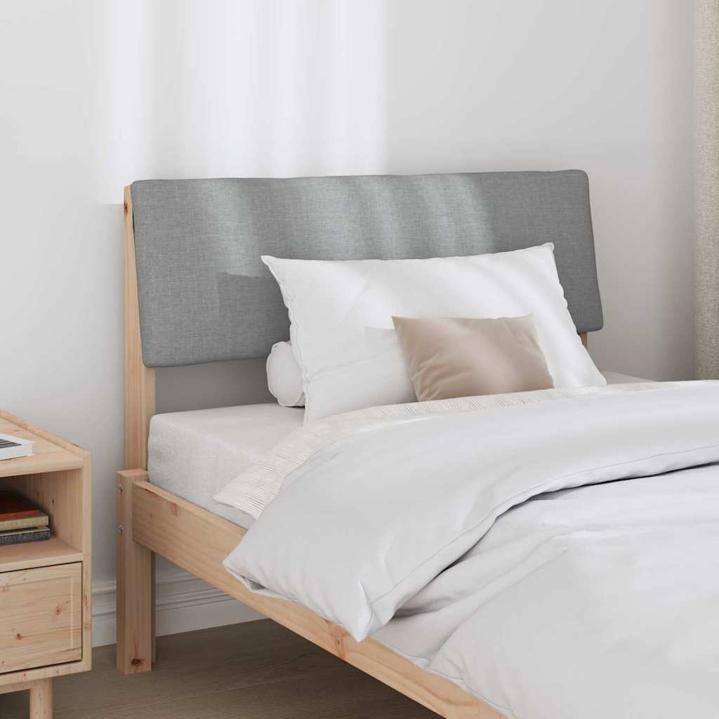 vidaXL Ταπετσαρισμένο κεφαλάρι Ανοιχτό γκρι 100 cm