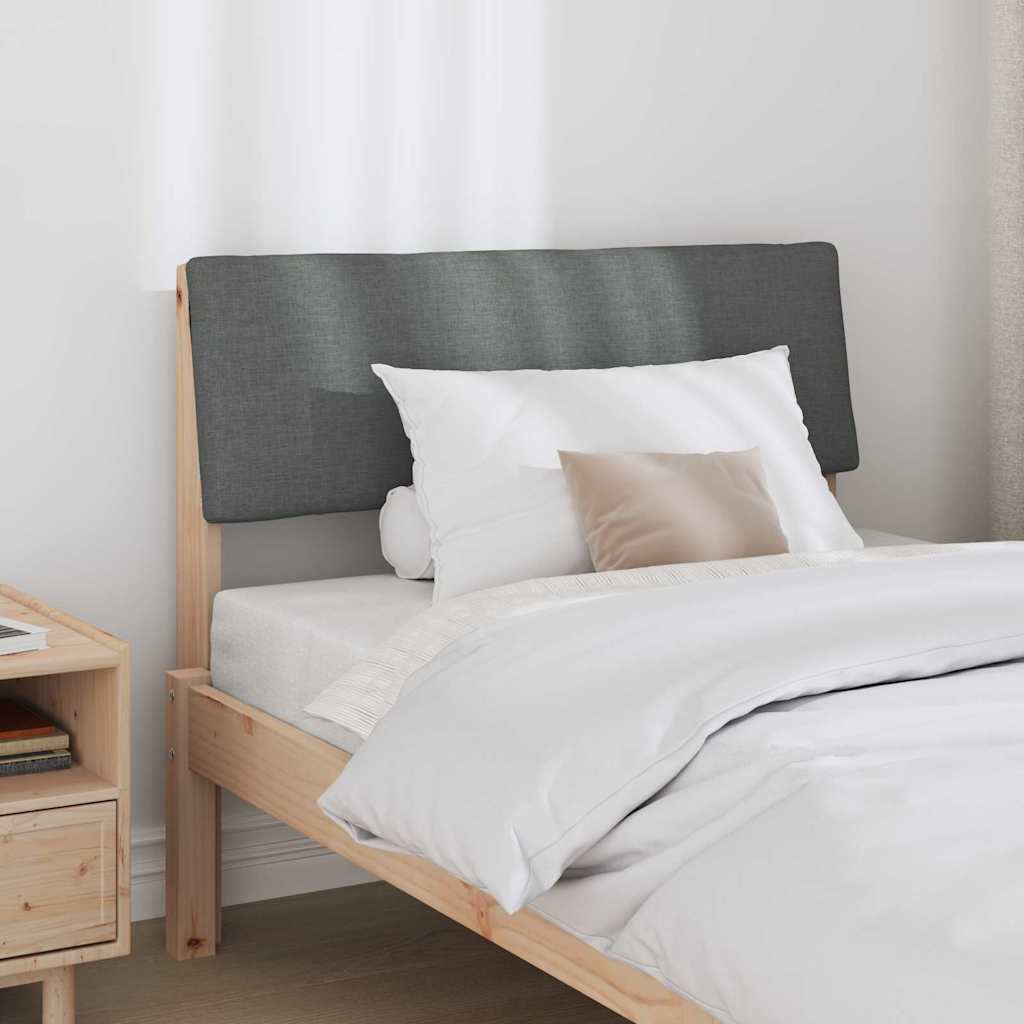 vidaXL Ταπετσαρισμένο κεφαλάρι Σκούρο Γκρι 100 cm Στερεά ξυλεία πεύκου