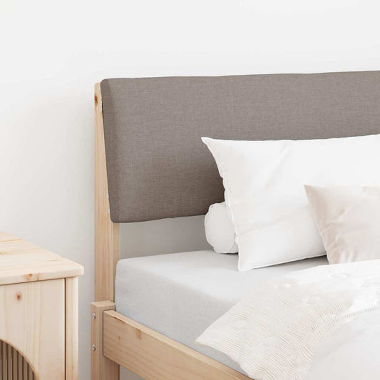 vidaXL Ταπετσαρισμένο κεφαλάρι Taupe 100 cm Στερεά ξυλεία πεύκου