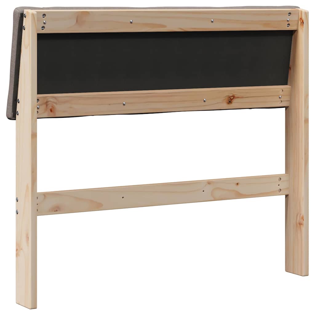 vidaXL Ταπετσαρισμένο κεφαλάρι Taupe 100 cm Στερεά ξυλεία πεύκου