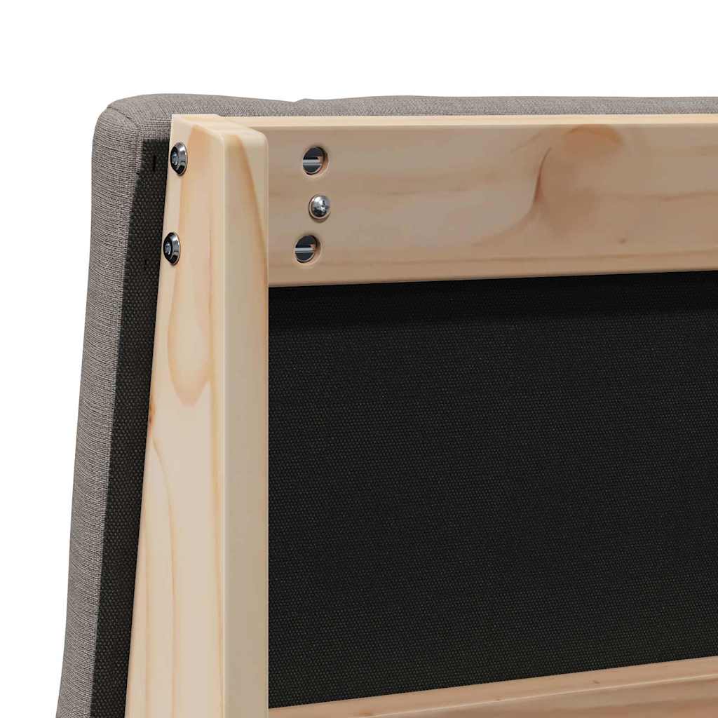 vidaXL Ταπετσαρισμένο κεφαλάρι Taupe 90 cm Στερεά ξυλεία πεύκου