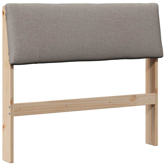 vidaXL Ταπετσαρισμένο κεφαλάρι Taupe 90 cm Στερεά ξυλεία πεύκου