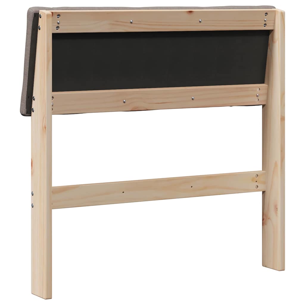 vidaXL Ταπετσαρισμένο κεφαλάρι Taupe 75 cm Στερεά ξυλεία πεύκου