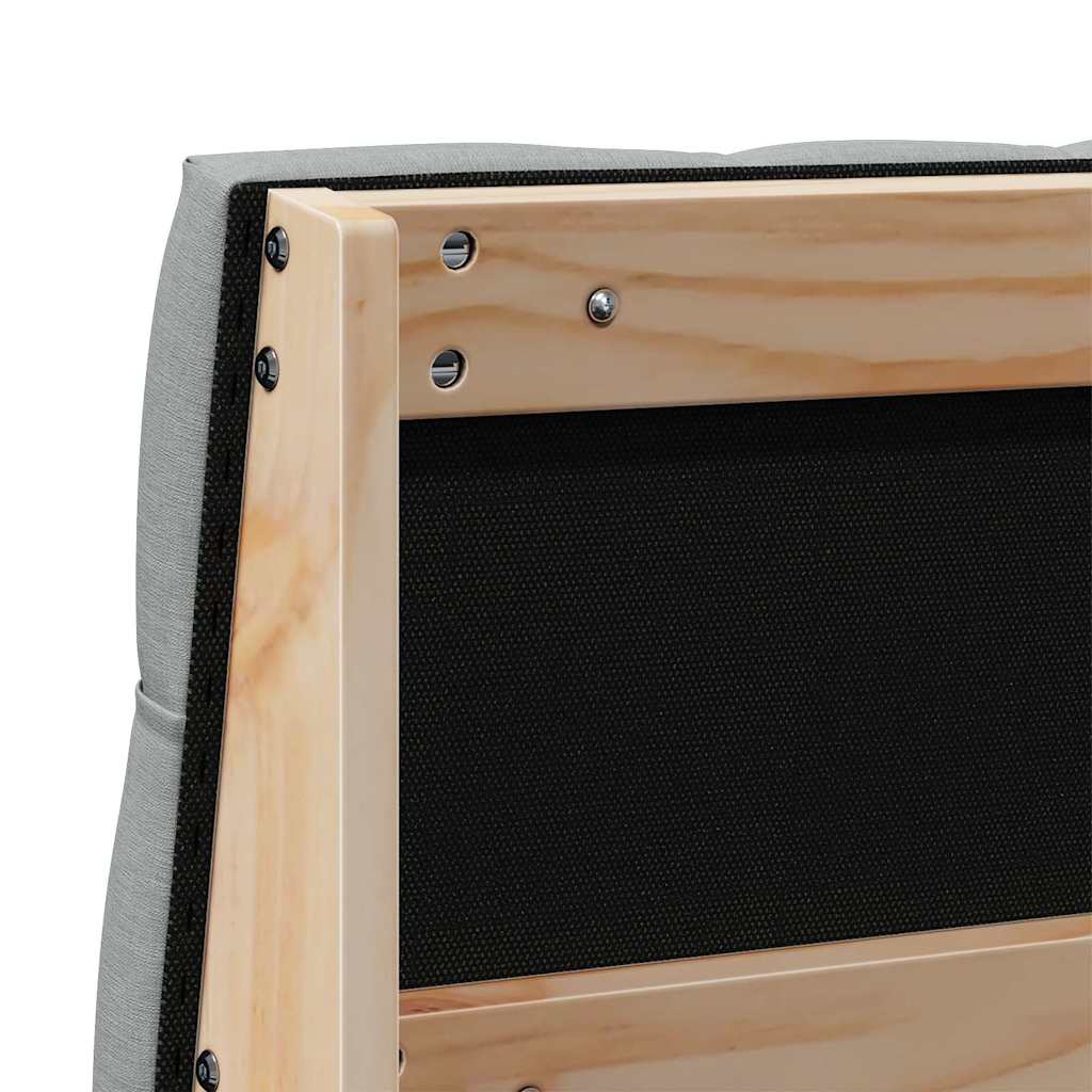 vidaXL Ταπετσαρισμένο κεφαλάρι Ανοιχτό γκρι 200 cm