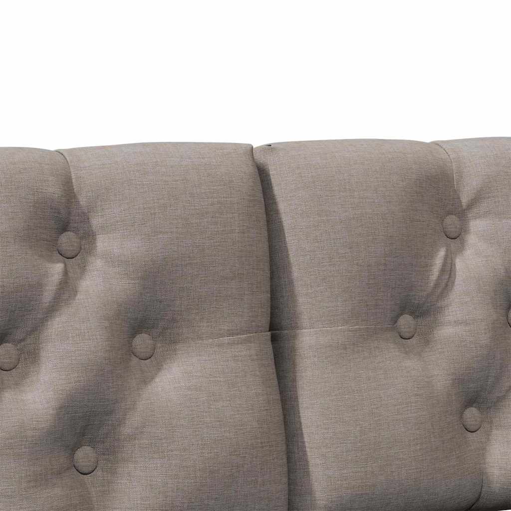 vidaXL Ταπετσαρισμένο κεφαλάρι Taupe 200 cm Στερεά ξυλεία πεύκου