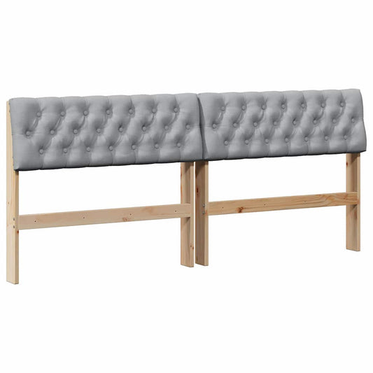 vidaXL Ταπετσαρισμένο κεφαλάρι Ανοιχτό γκρι 180 cm