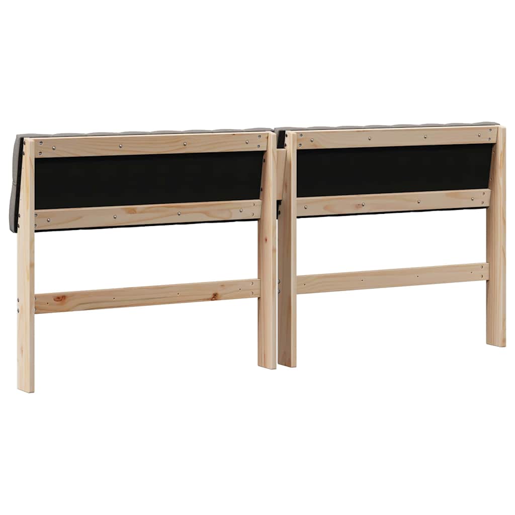 vidaXL Ταπετσαρισμένο κεφαλάρι Taupe 180 cm Στερεά ξυλεία πεύκου