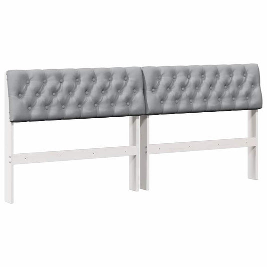 vidaXL Ταπετσαρισμένο κεφαλάρι Ανοιχτό γκρι 180 cm