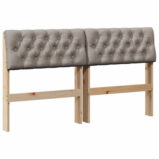vidaXL Ταπετσαρισμένο κεφαλάρι Taupe 160 cm Στερεά ξυλεία πεύκου