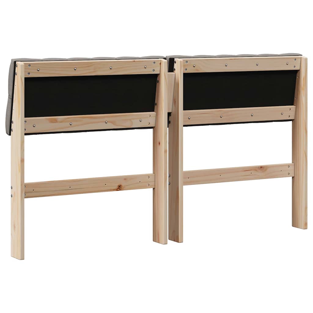 vidaXL Ταπετσαρισμένο κεφαλάρι Taupe 160 cm Στερεά ξυλεία πεύκου