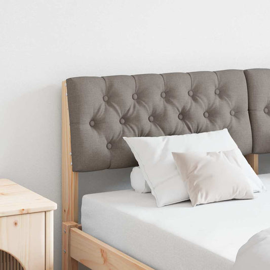 vidaXL Ταπετσαρισμένο κεφαλάρι Taupe 150 cm Στερεά ξυλεία πεύκου