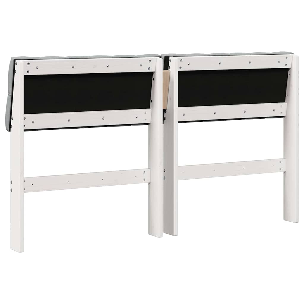 vidaXL Ταπετσαρισμένο κεφαλάρι Ανοιχτό γκρι 135 cm