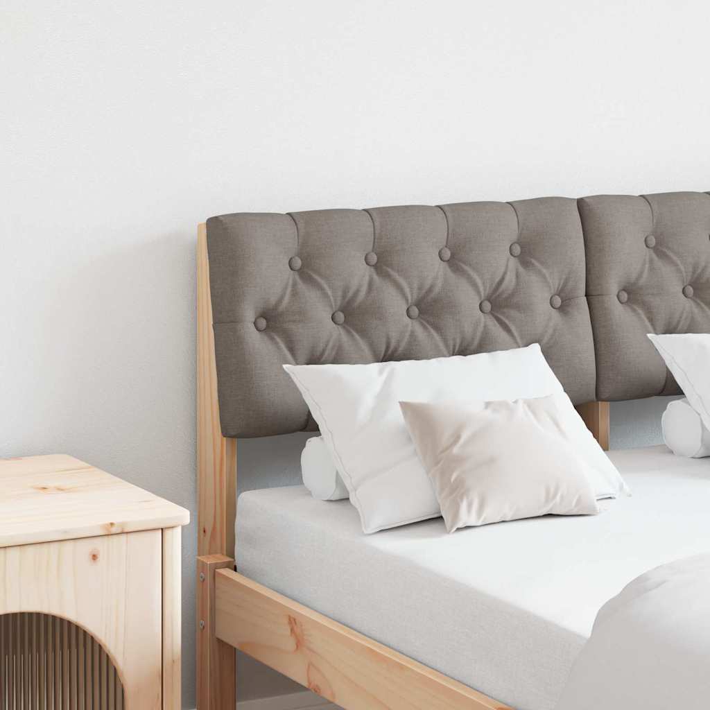 vidaXL Ταπετσαρισμένο κεφαλάρι Taupe 120 cm Στερεά ξυλεία πεύκου