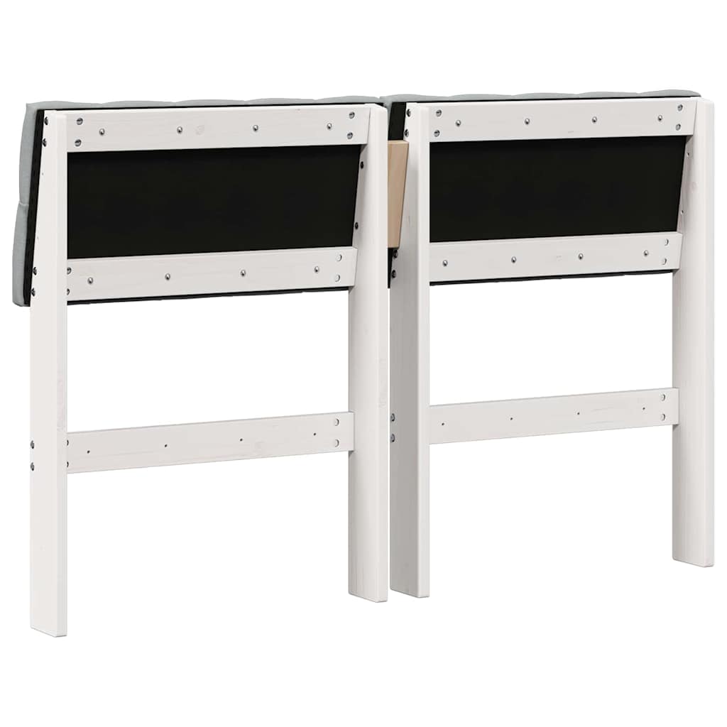 vidaXL Ταπετσαρισμένο κεφαλάρι Ανοιχτό γκρι 120 cm