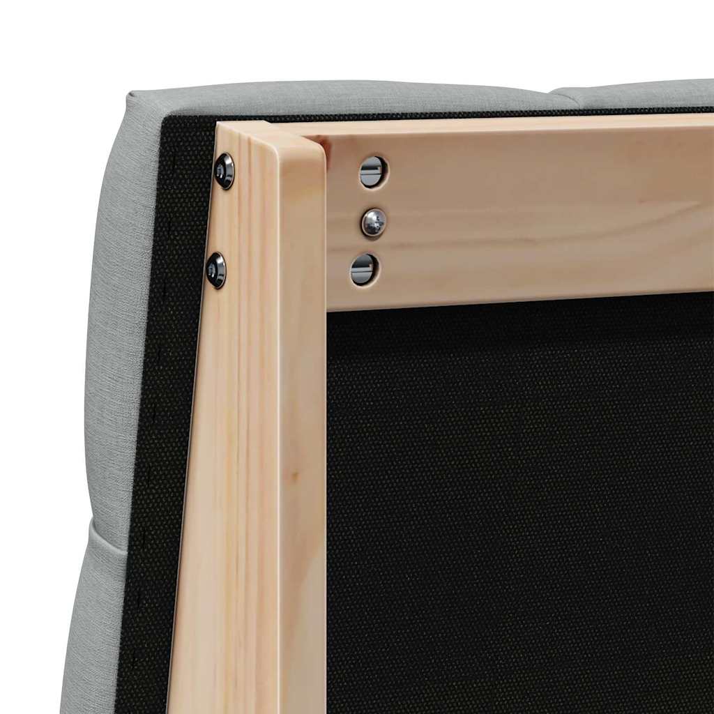 vidaXL Ταπετσαρισμένο κεφαλάρι Ανοιχτό γκρι 100 cm