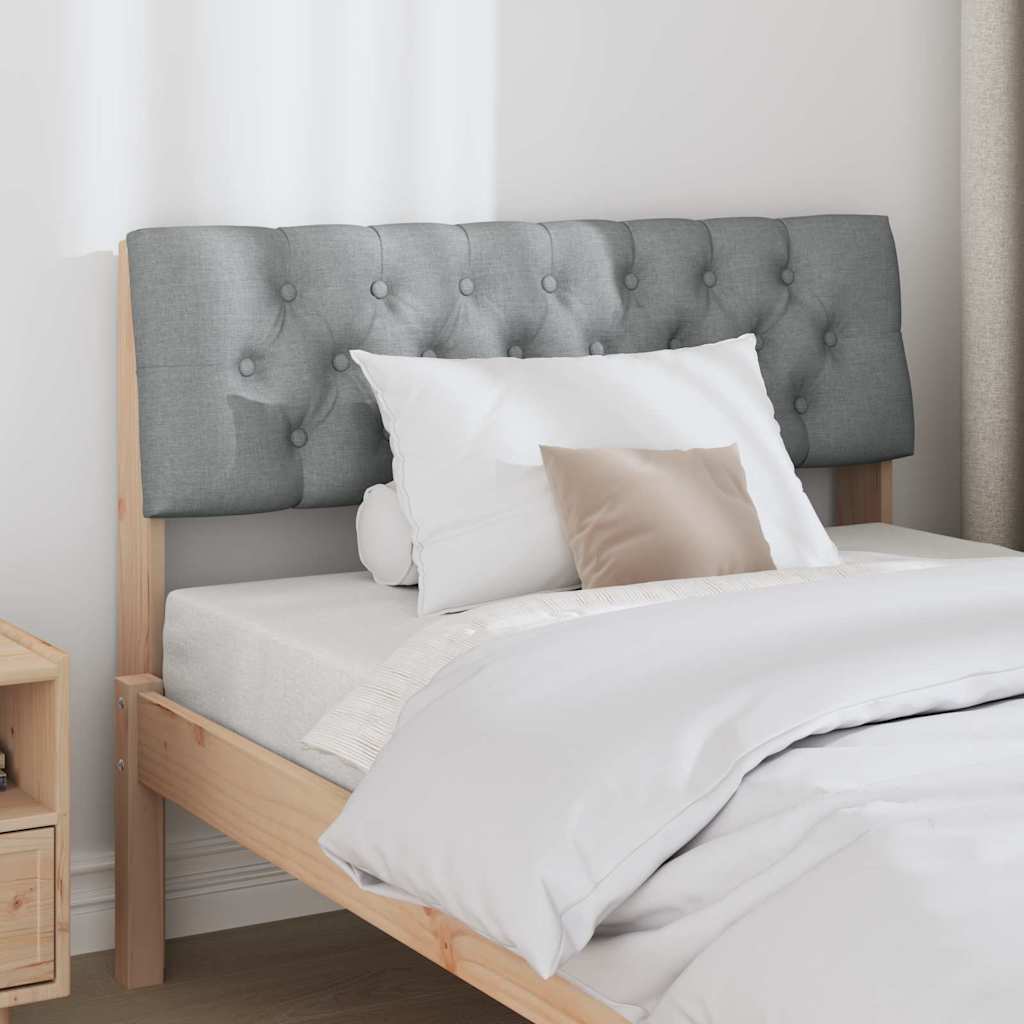 vidaXL Ταπετσαρισμένο κεφαλάρι Ανοιχτό γκρι 100 cm