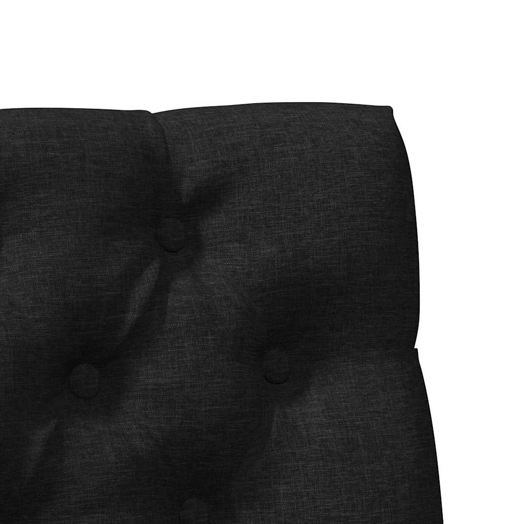 vidaXL Ταπετσαρισμένο κεφαλάρι Μαύρο 100 cm Στερεά ξυλεία πεύκου