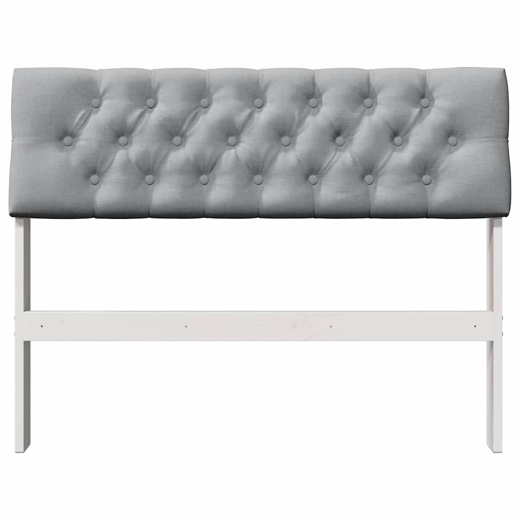 vidaXL Ταπετσαρισμένο κεφαλάρι Ανοιχτό γκρι 100 cm