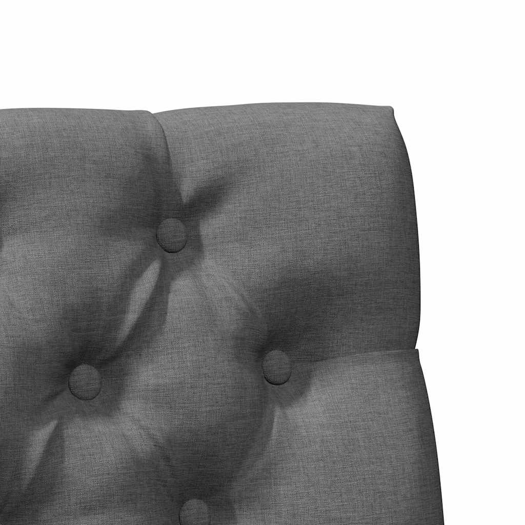 vidaXL Ταπετσαρισμένο κεφαλάρι Σκούρο Γκρι 90 cm Στερεά ξυλεία πεύκου