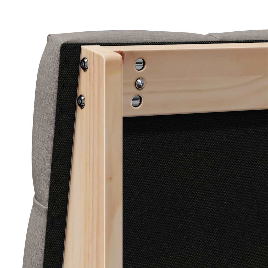 vidaXL Ταπετσαρισμένο κεφαλάρι Taupe 90 cm Στερεά ξυλεία πεύκου