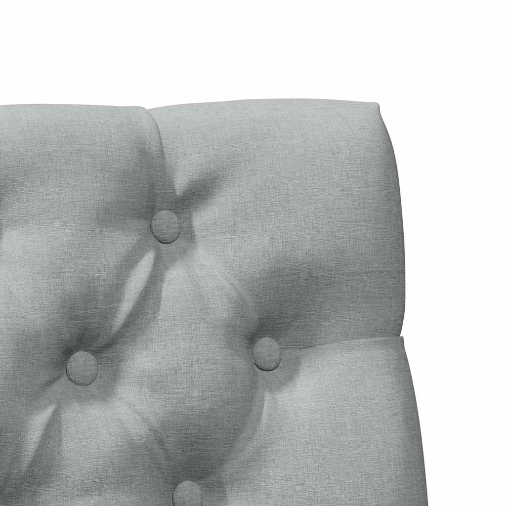 vidaXL Ταπετσαρισμένο κεφαλάρι Ανοιχτό γκρι 90 cm Στερεά ξυλεία πεύκου