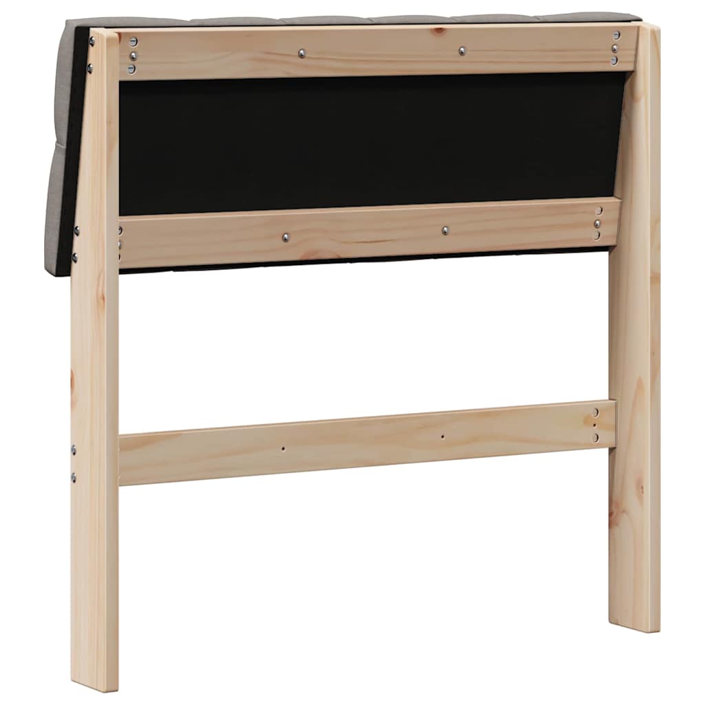 vidaXL Ταπετσαρισμένο κεφαλάρι Taupe 80 cm Στερεά ξυλεία πεύκου