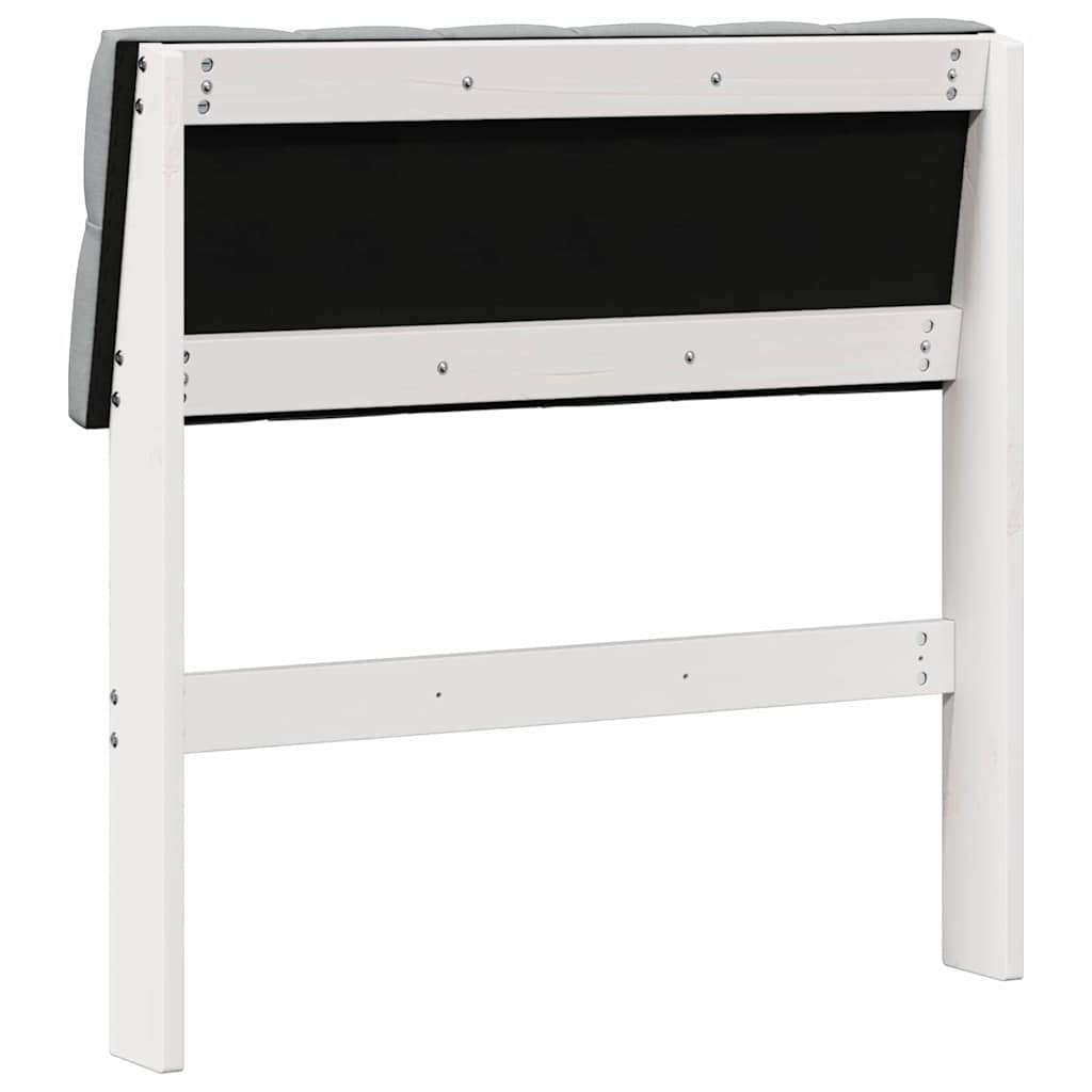 vidaXL Ταπετσαρισμένο κεφαλάρι Ανοιχτό γκρι 80 cm Στερεά ξυλεία πεύκου