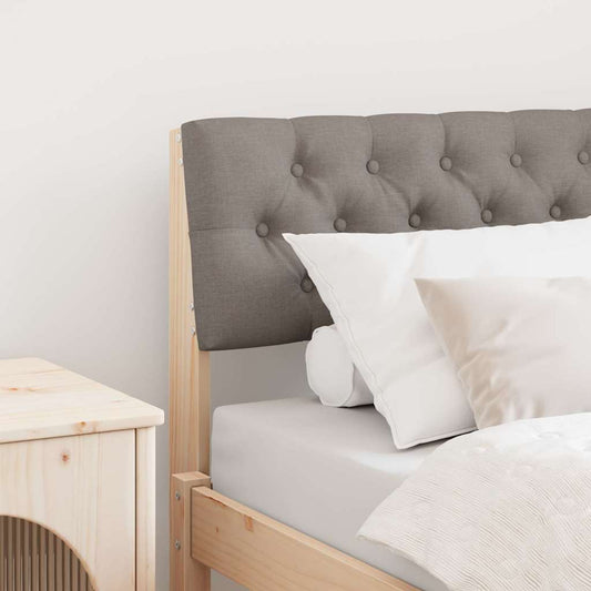vidaXL Ταπετσαρισμένο κεφαλάρι Taupe 75 cm Στερεά ξυλεία πεύκου