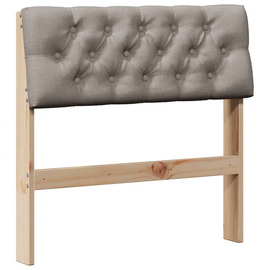 vidaXL Ταπετσαρισμένο κεφαλάρι Taupe 75 cm Στερεά ξυλεία πεύκου